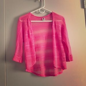 Pink cardigan